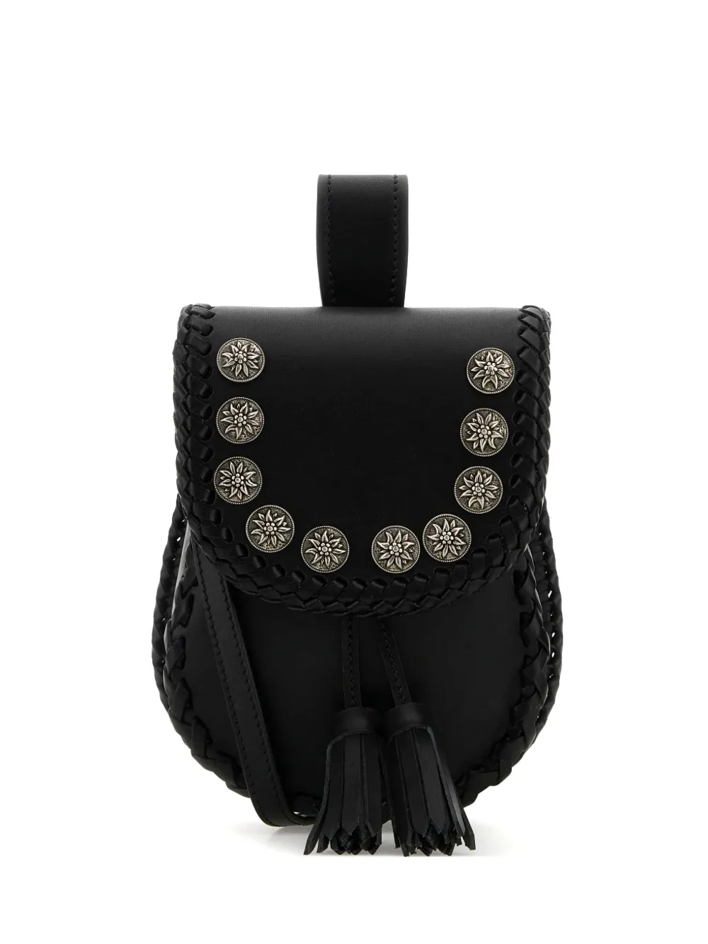 Prada Leren crossbodytas Zwart