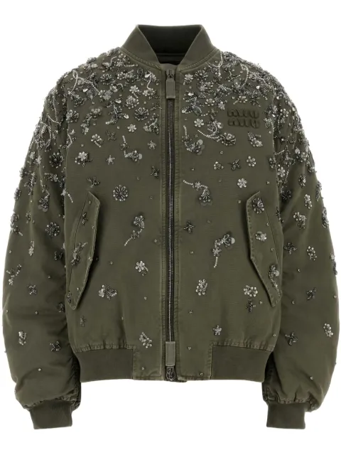 Miu Miu gabardine bomber jacket