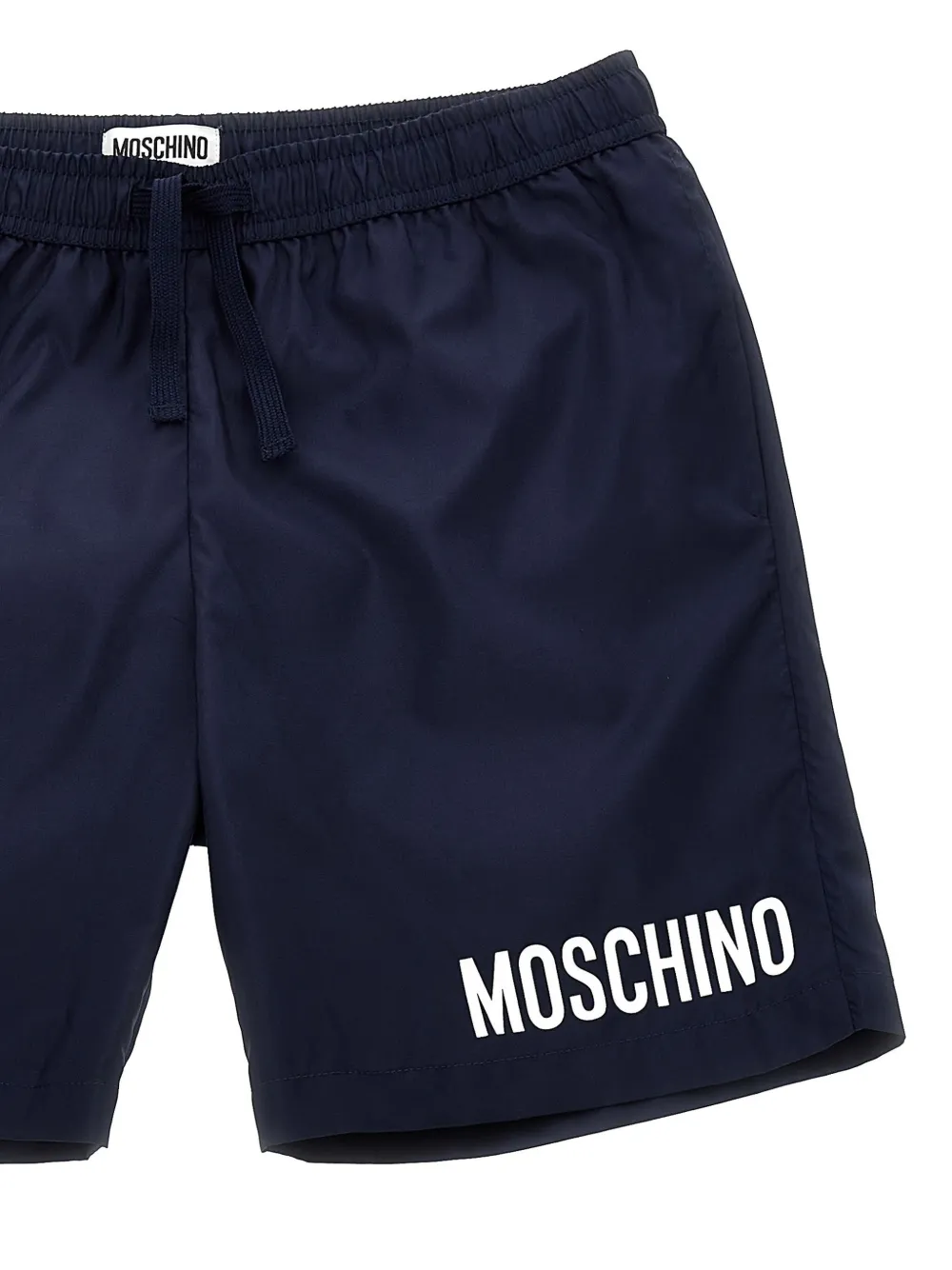 Moschino Kids Zwembroek met logoprint Blauw