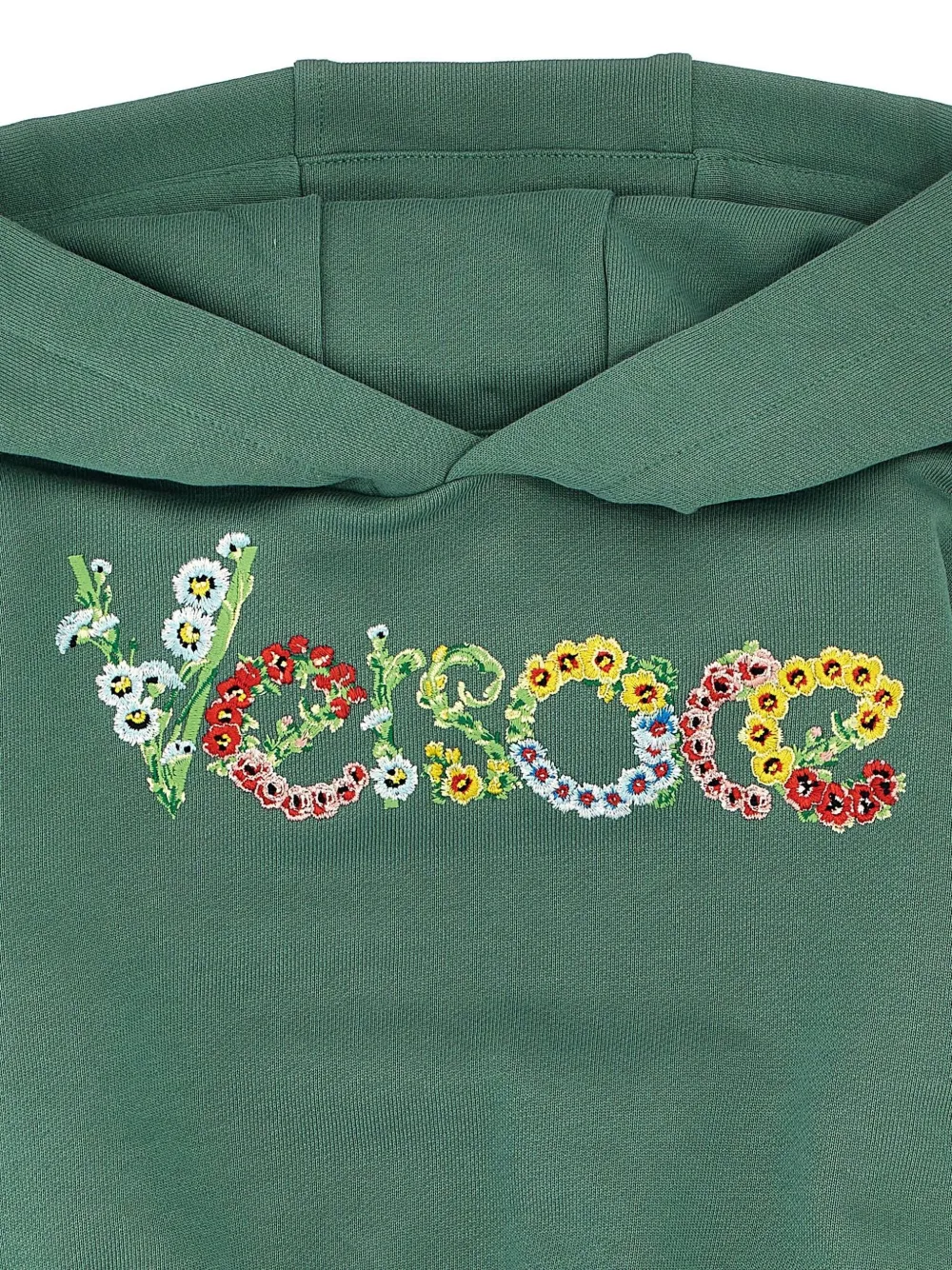 Versace Kids Hoodie met borduurwerk Groen