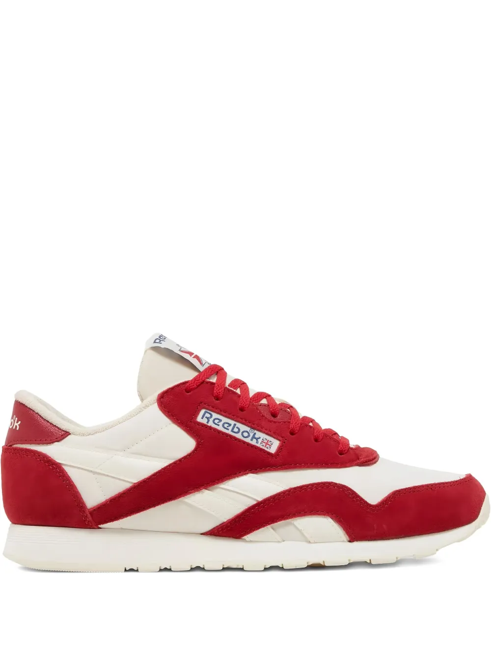 Reebok Classic "Flash Red Chalk Classic White" sneakers