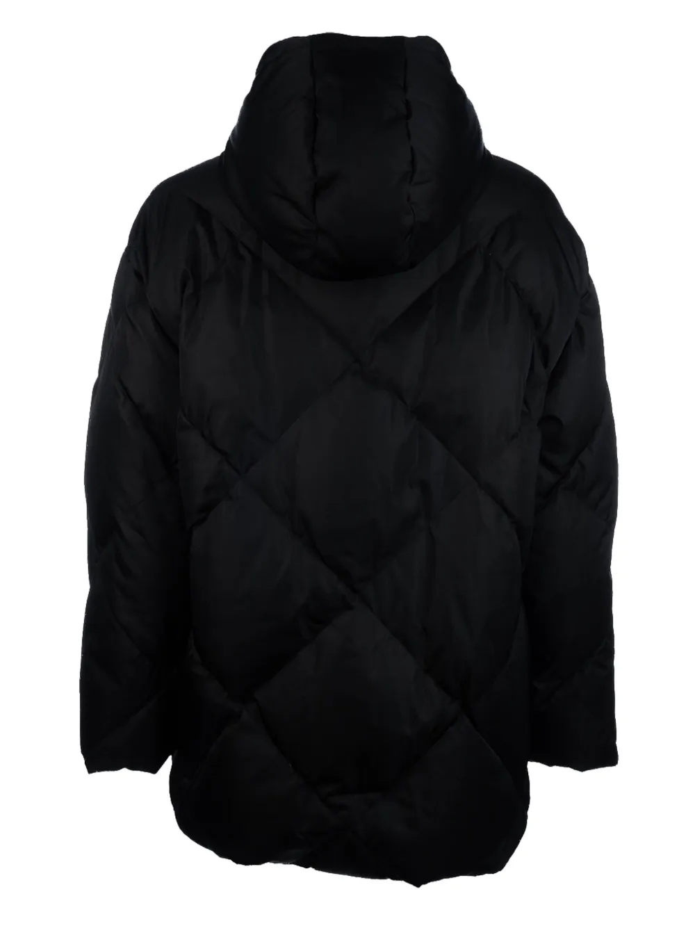 Prada hooded coat - Zwart