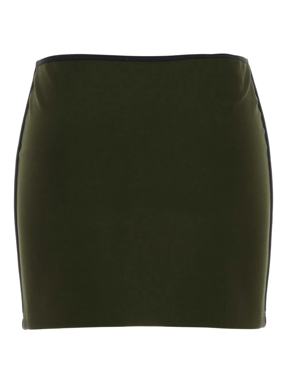 Miu Miu logo-embroidered mini skirt - Groen