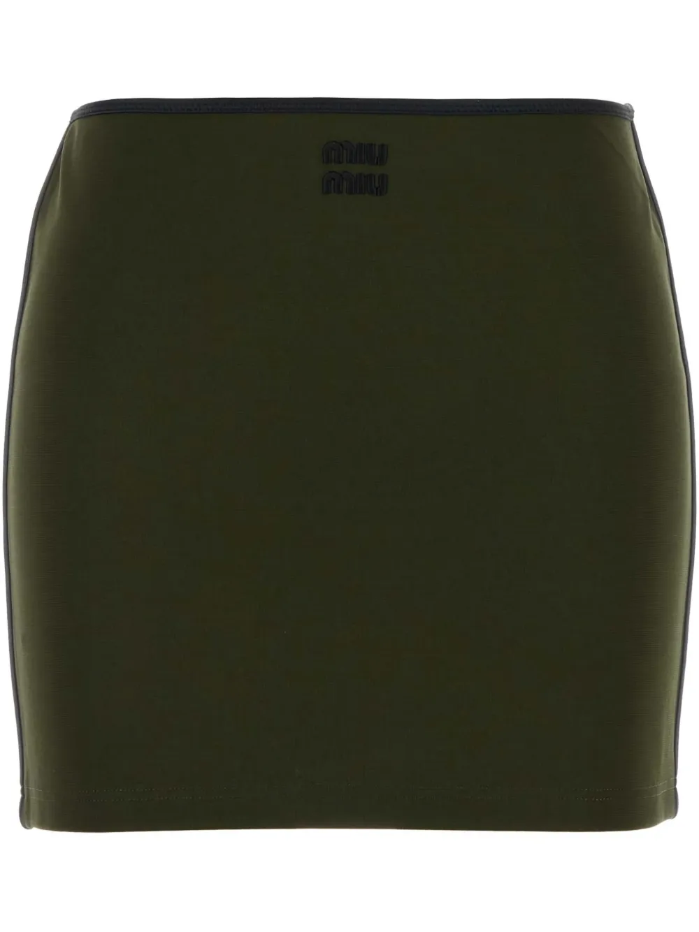 Miu Miu minikjol med broderad logotyp | grön | Image 1