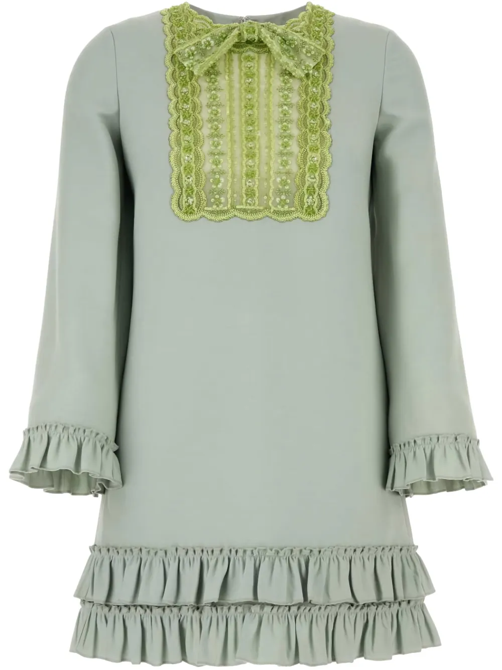 Valentino Garavani Mini-jurk met strikdetail Groen