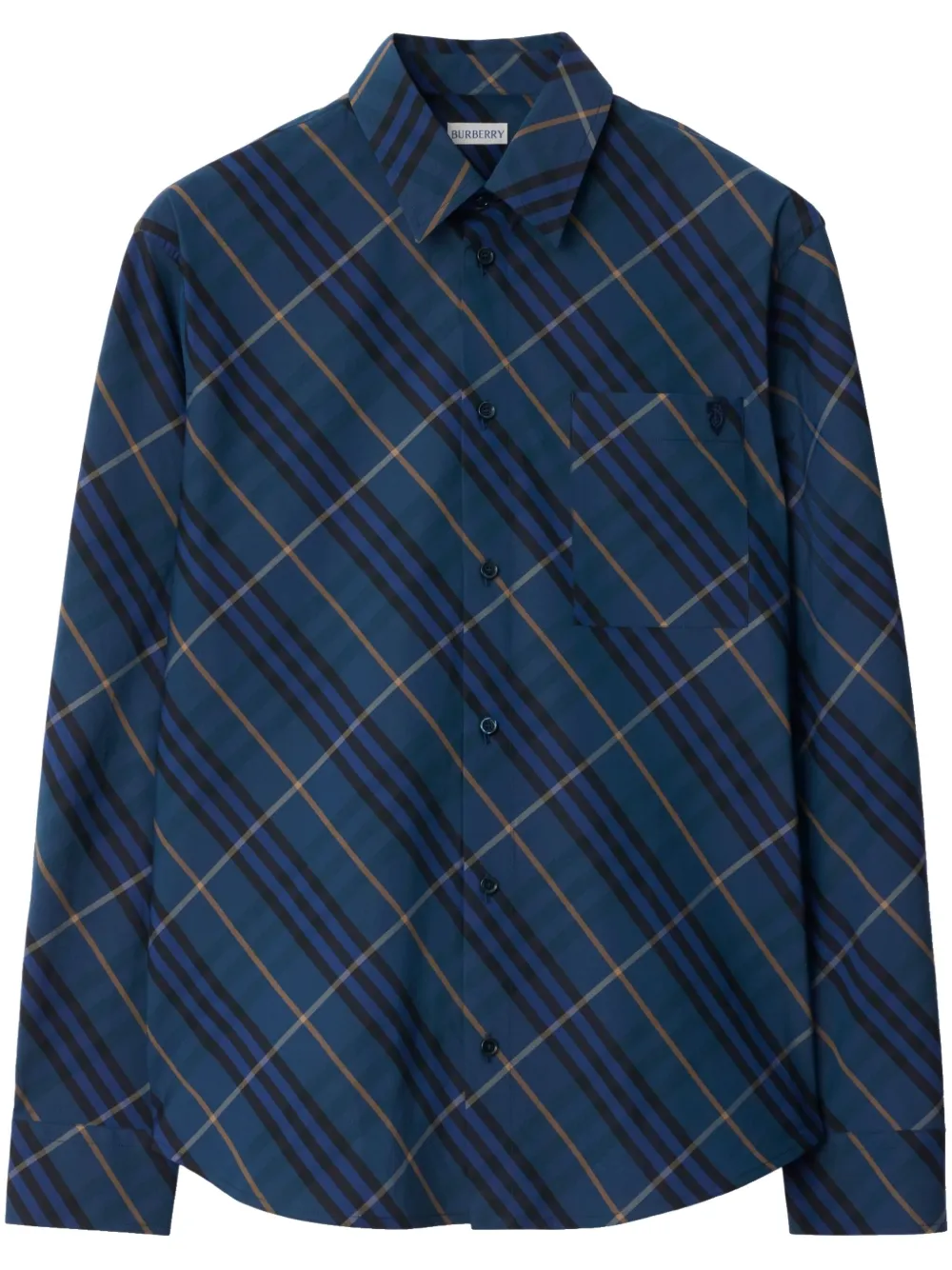 Burberry Geruit overhemd Blauw