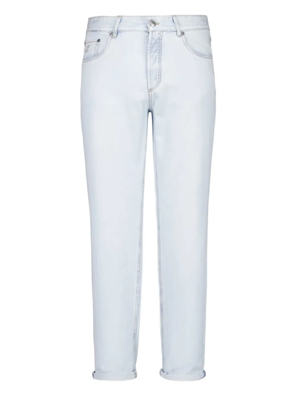 Brunello Cucinelli jean à patch logo | bleu | Image 1