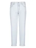 Brunello Cucinelli logo-patch jeans - Blue