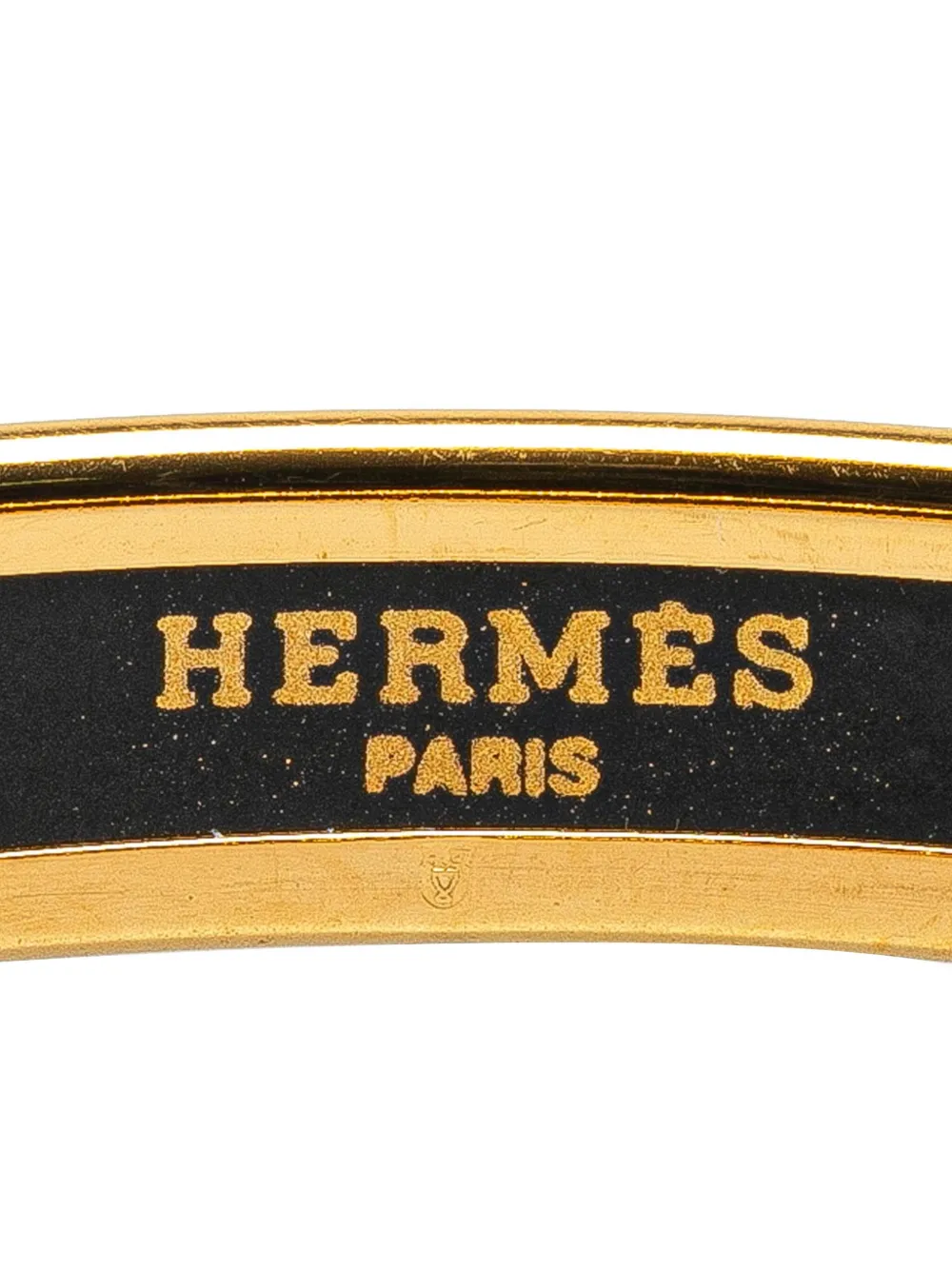 Pre-owned Hermes 20th Century Narrow Chain D Ancre Enamel Bangle 70 Costume Bracelet In Red