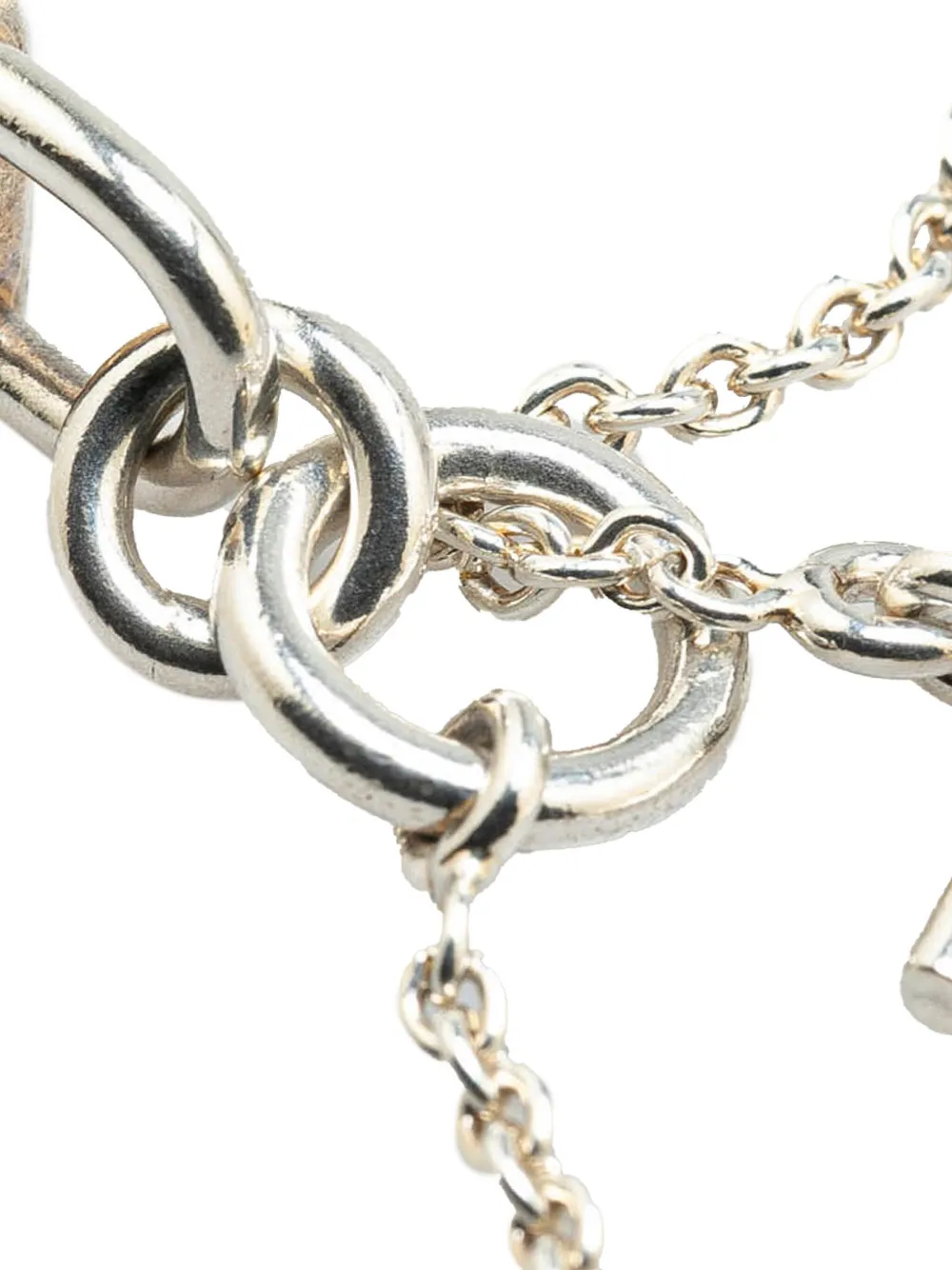 Hermès Pre-Owned 2000-2024 Sterling Silver Kelly Cadenas Pendant Necklace costume necklace - Zilver