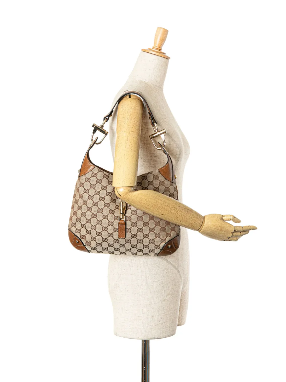 Gucci Pre-Owned 2000-2015 GG Canvas Nailhead Jackie hobo bag - Bruin