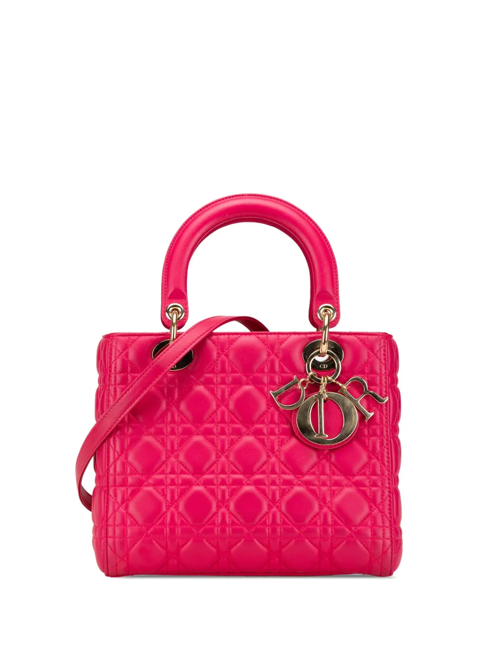 2013 Medium Lambskin Cannage Lady Dior satchel