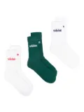 adidas logo-motif crew socks (pack of three) - Green