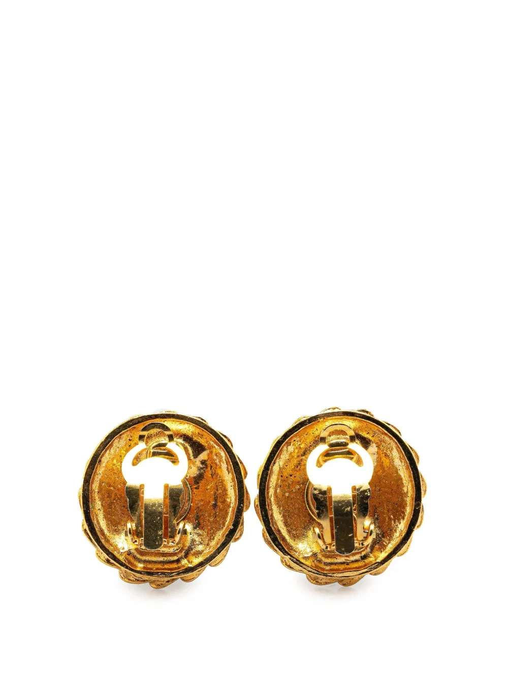 CHANEL Pre-Owned 1970-1980 Gold Plated Mademoiselle Clip On Earrings costume earrings - Goud