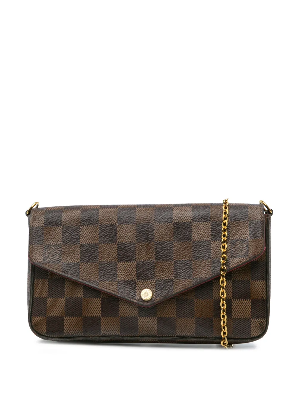 Louis Vuitton Pre-Owned 2016 ダミエ エベヌ ポシェット フェリシー ショルダーバッグ - ブラウン Louis Vuitton Pre-Owned 2016 ダミエ エベヌ ポシェット フェリシー ショルダーバッグ - ブラウン