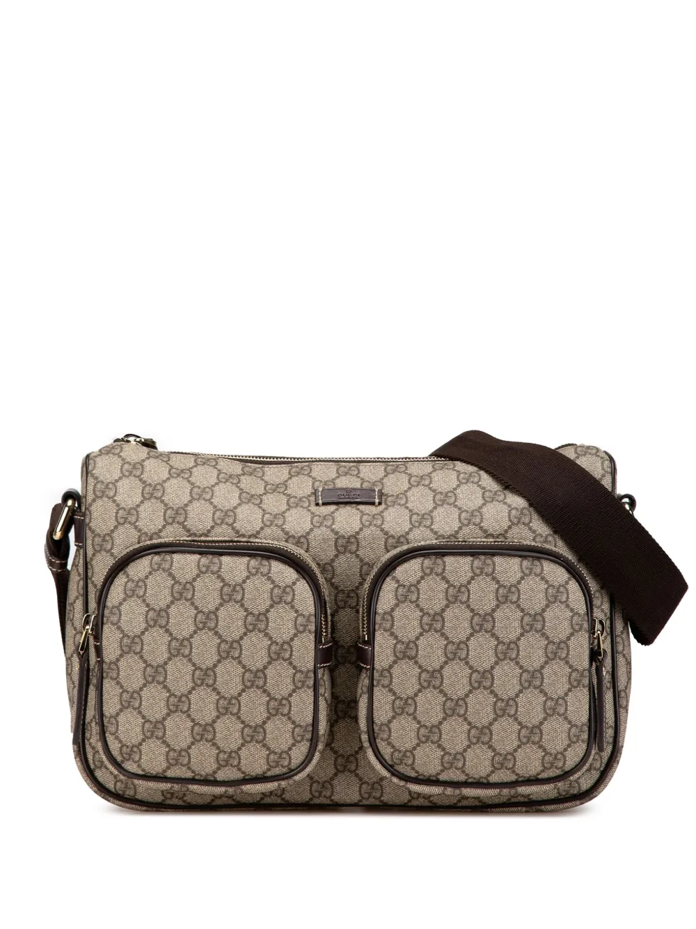 Gucci Pre-Owned 2000-2015 GG Supreme Double Pocket crossbody bag | Brown | Image 1
