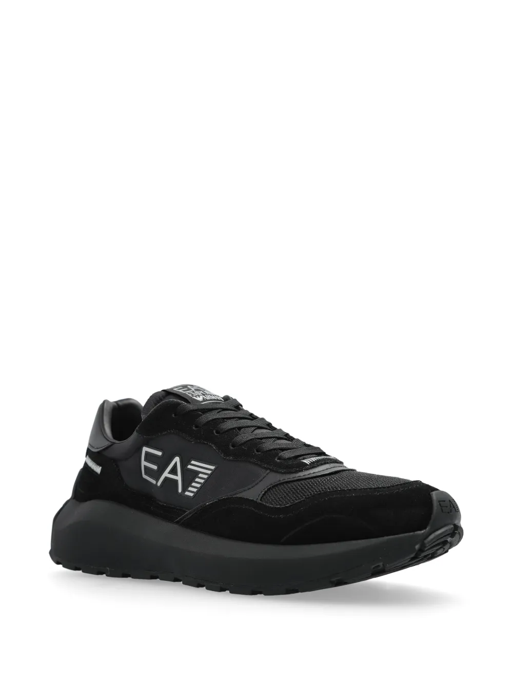 Ea7 Emporio Armani Sneakers met logoprint - Zwart