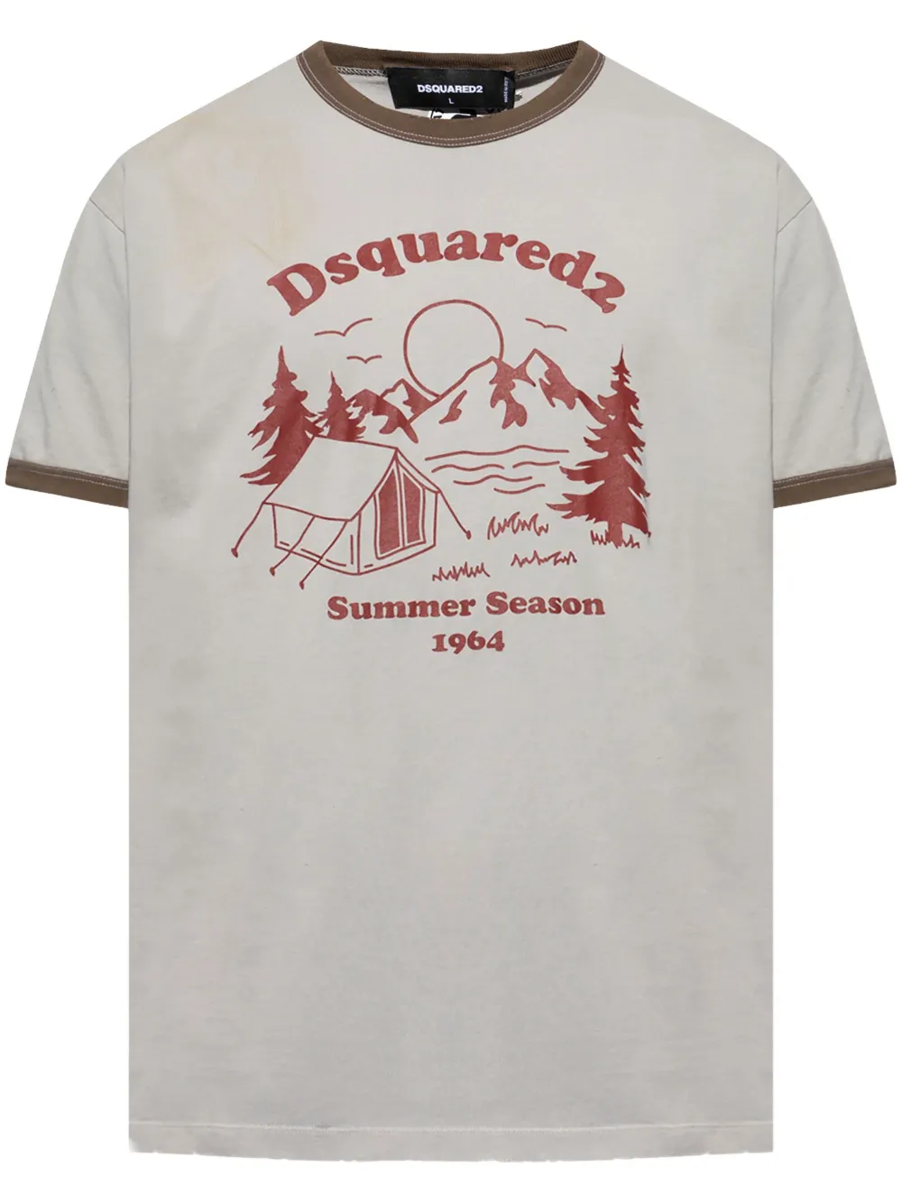 DSQUARED2 playera con estampado gráfico | gris | Image 1