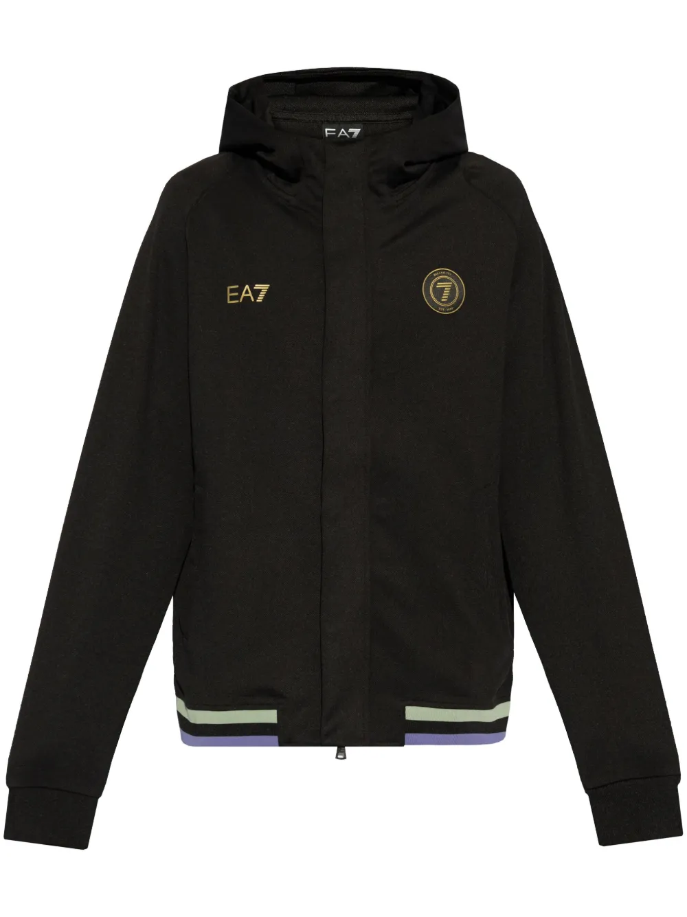 Ea7 Emporio Armani logo-print jacket - Nero
