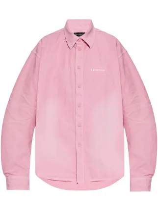 Balenciaga ロゴ シャツ | ピンク | FARFETCH JP