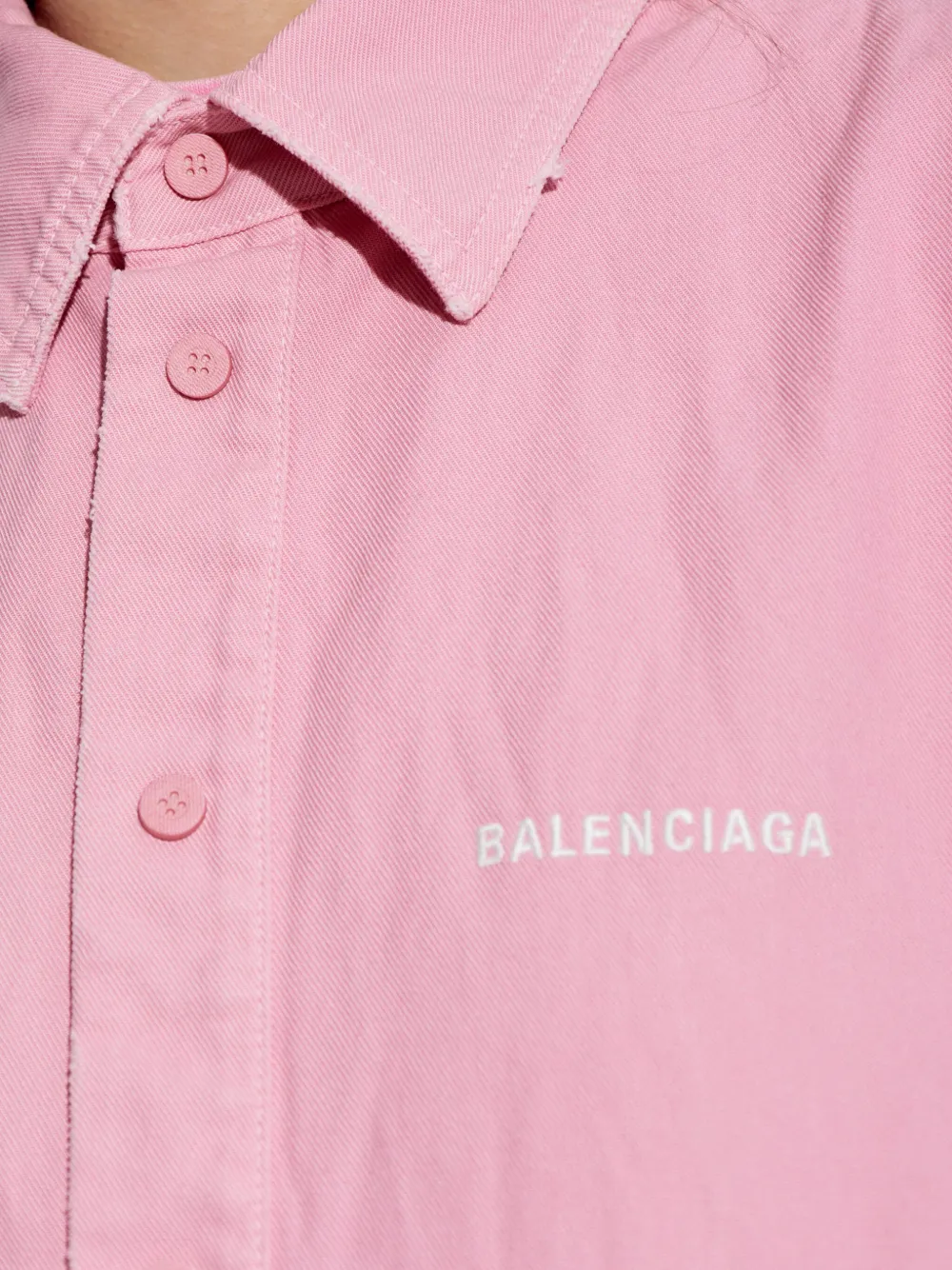 Balenciaga Blouse met geborduurd logo Roze