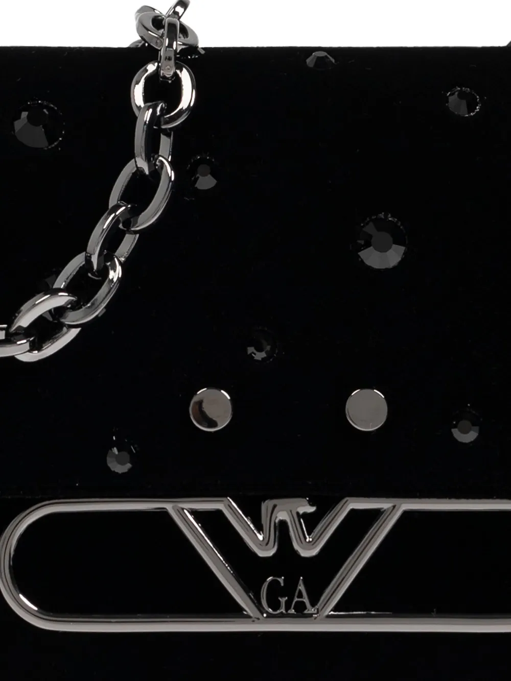 Emporio Armani Schoudertas met logoplakkaat Zwart