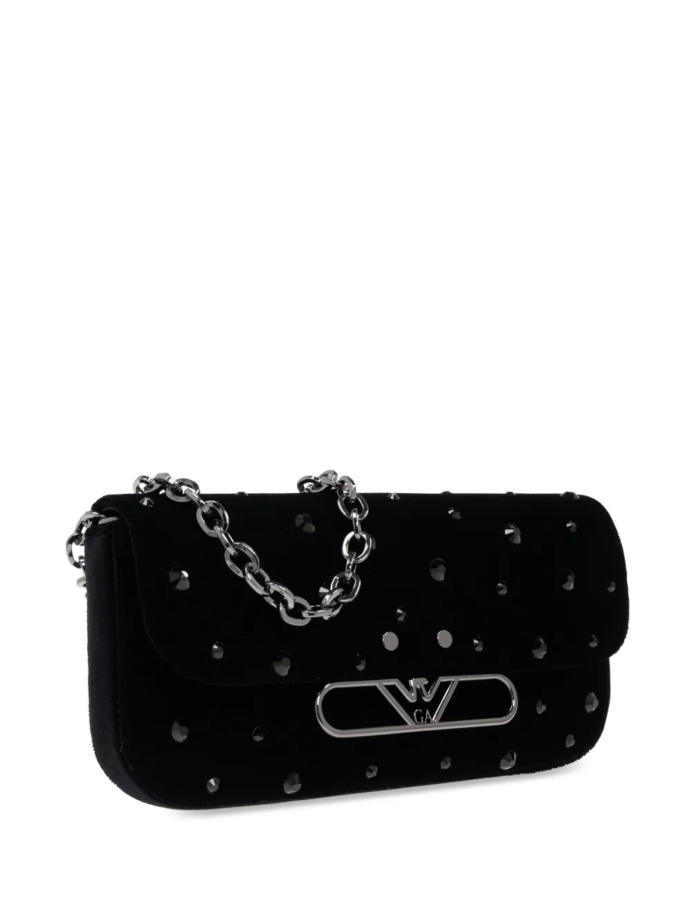 Emporio Armani Schoudertas met logoplakkaat Zwart
