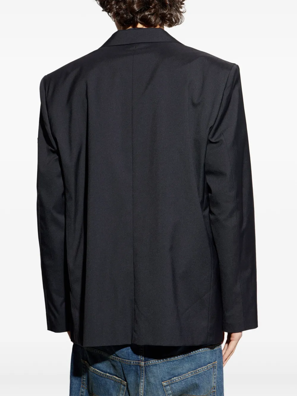 Balenciaga Blazer met enkele rij knopen Zwart