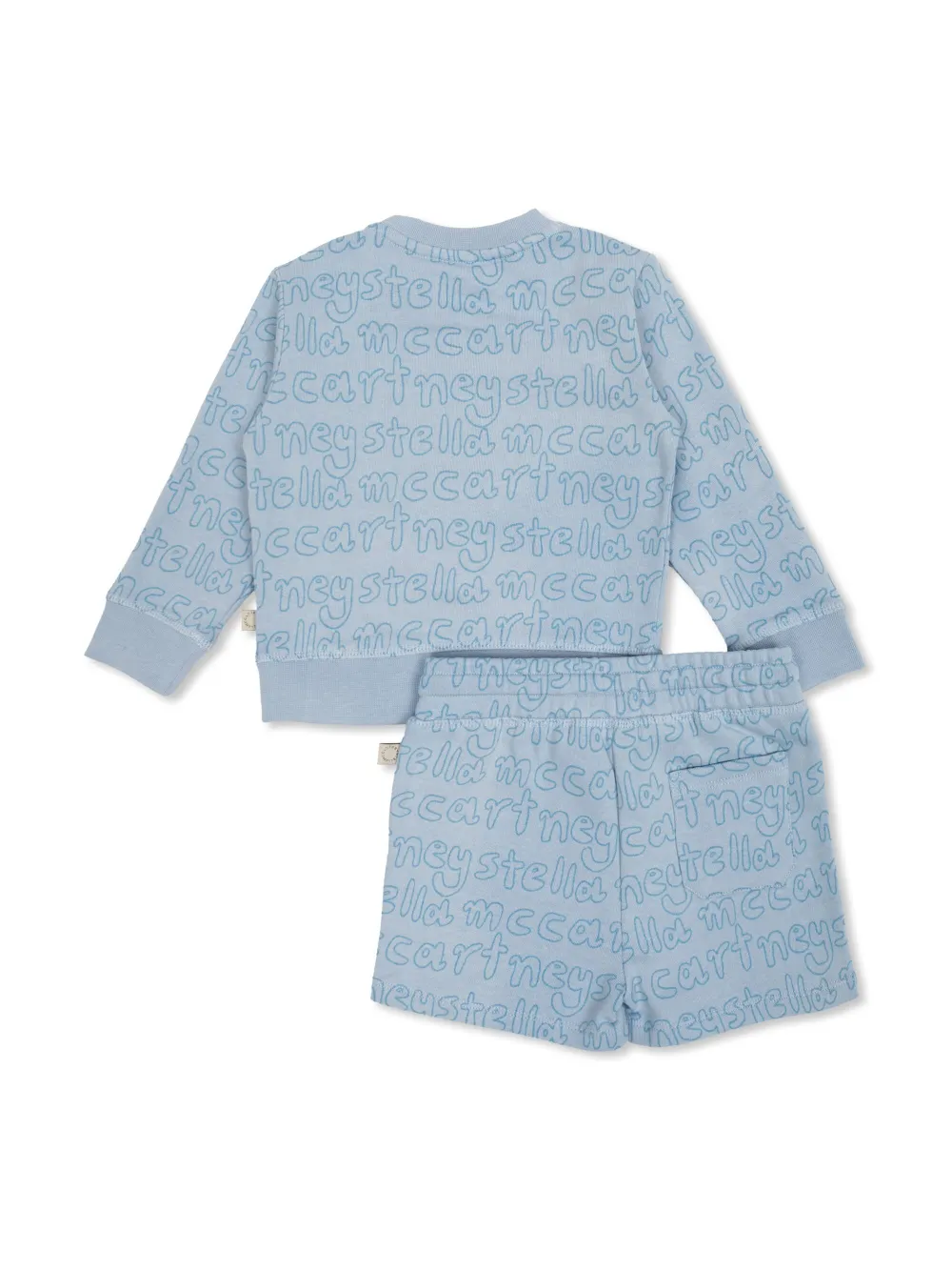 Stella McCartney Kids Shorts set met logoprint Blauw