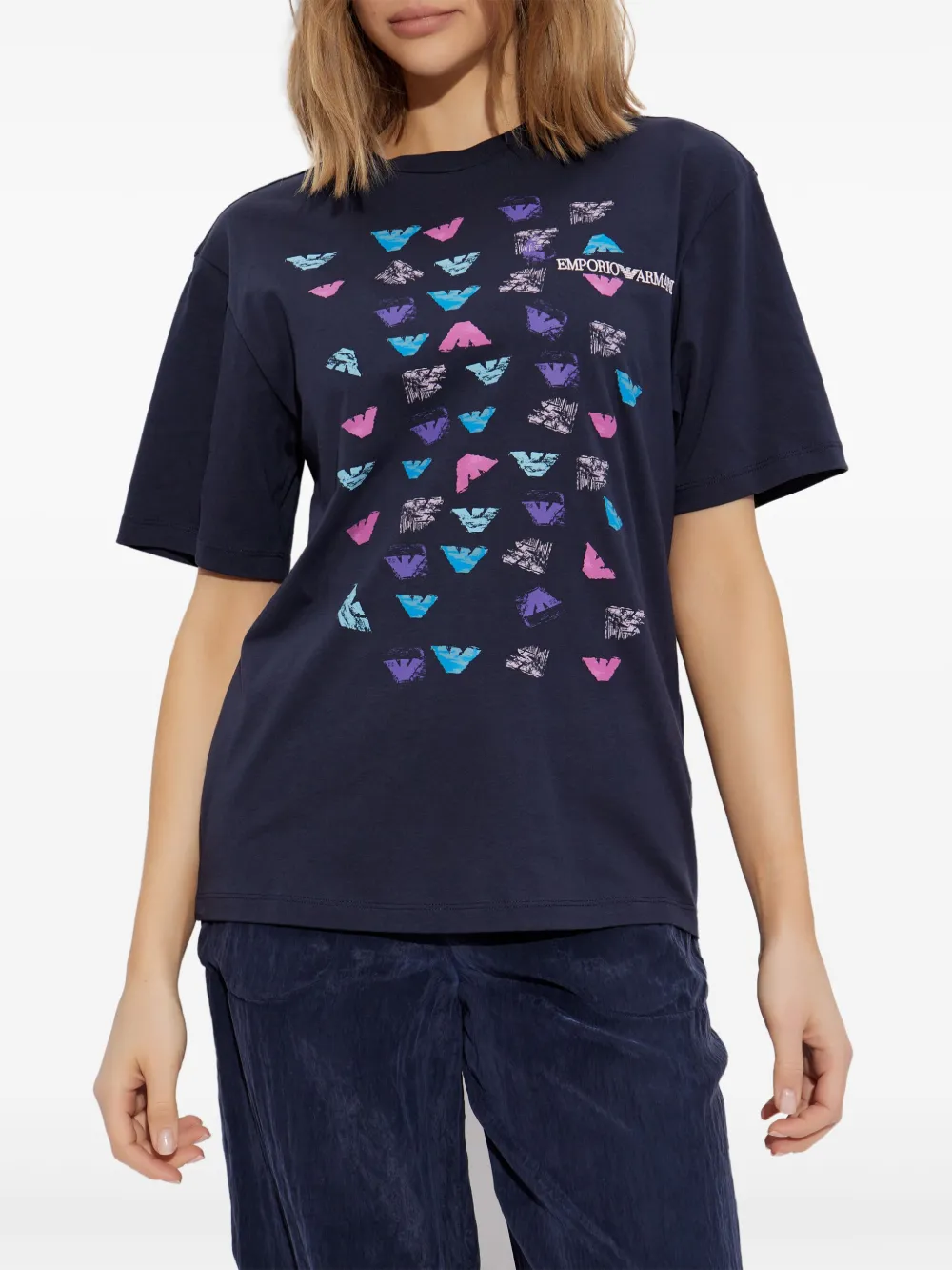 EMPORIO ARMANI EAGLE-PRINT T-SHIRT