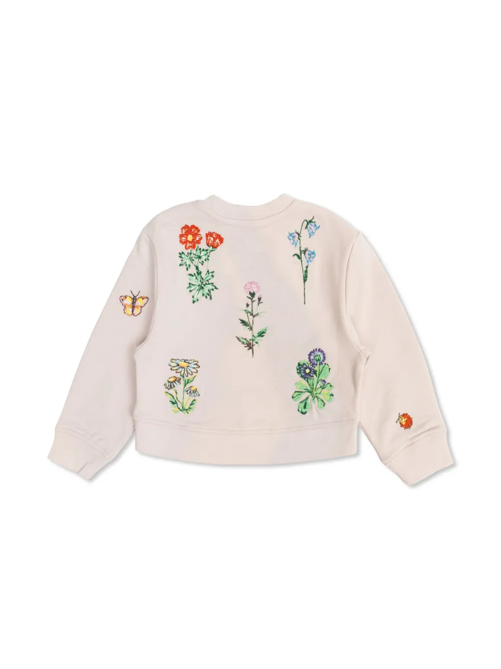 Stella McCartney Kids floral-embroidered sweatshirt - Beige