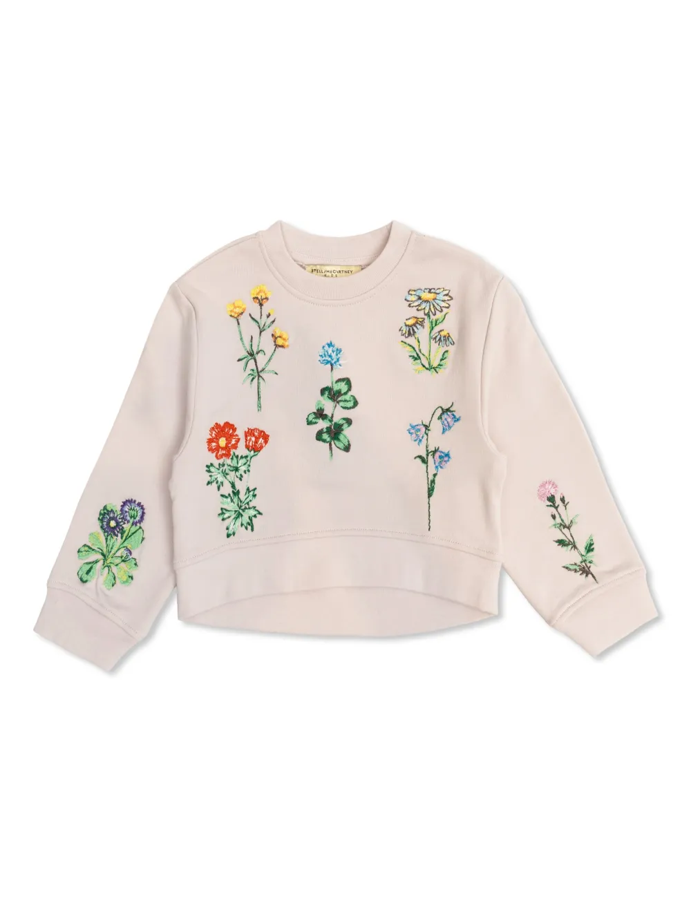 Stella McCartney Kids Sweater met geborduurde bloe Beige