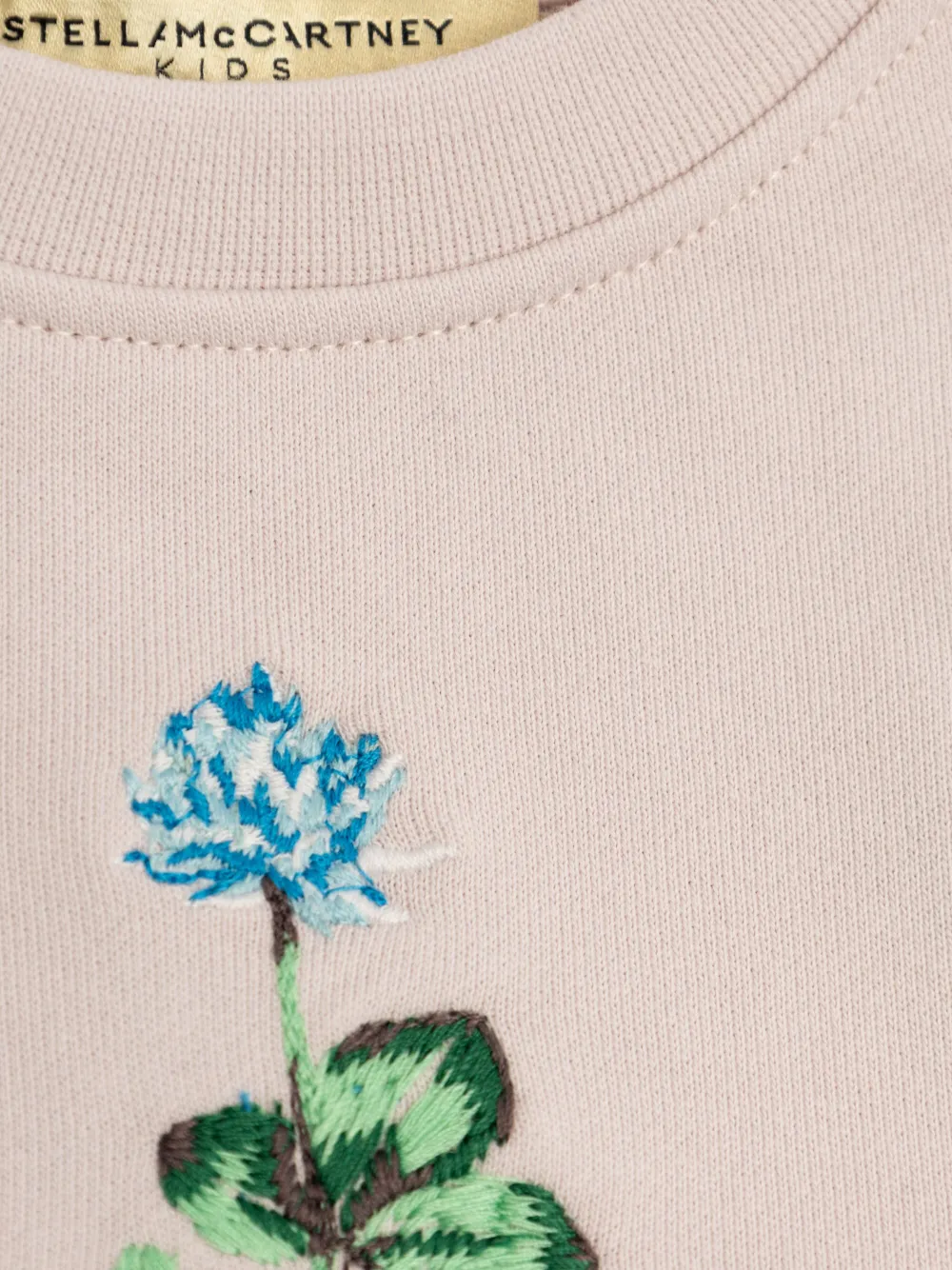 Stella McCartney Kids Sweater met geborduurde bloemen Beige
