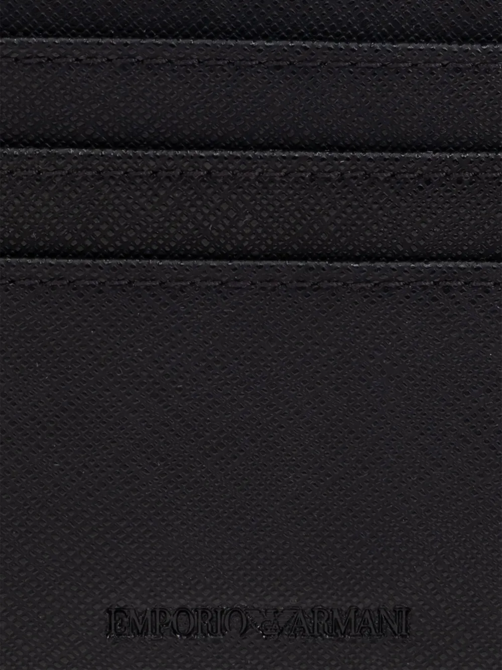 Emporio Armani Leren pasjeshouder Zwart