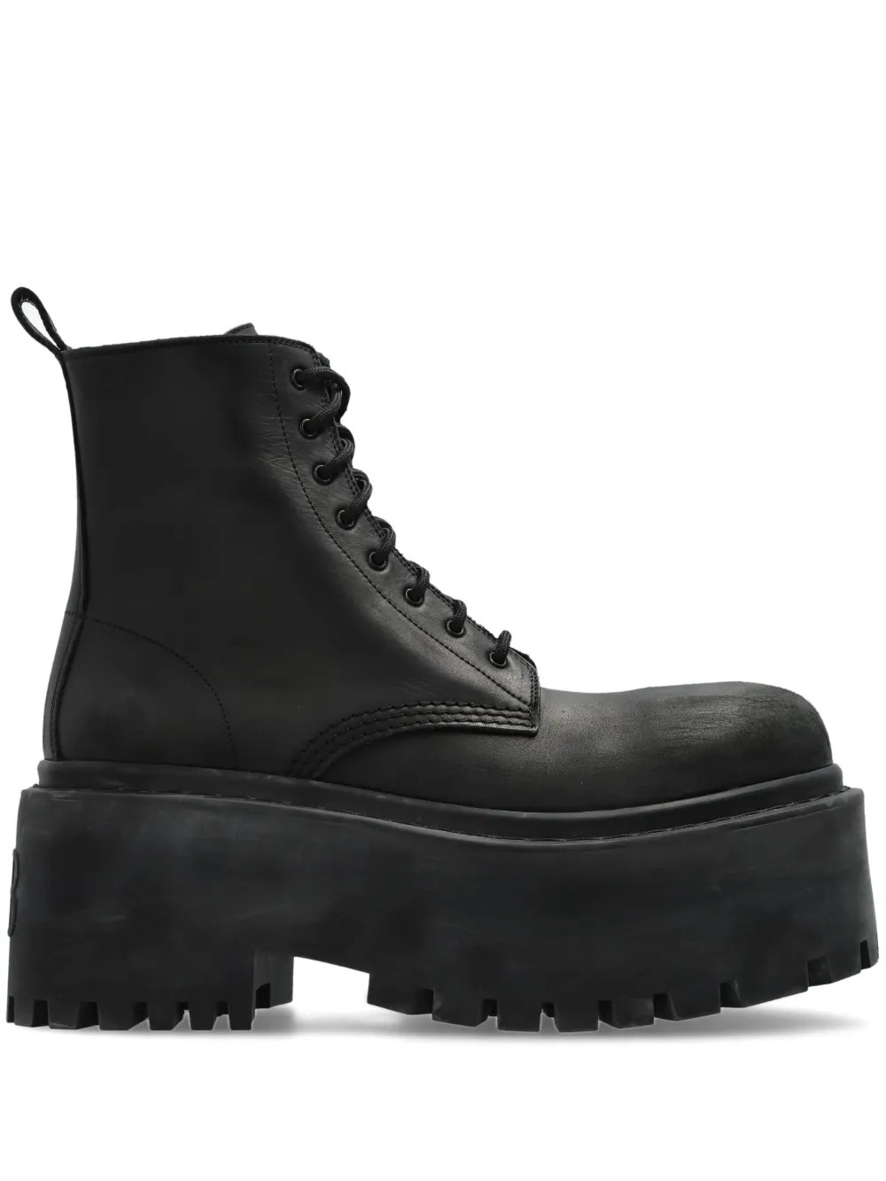 Balenciaga 80mm Strike leather ankle boots – Black