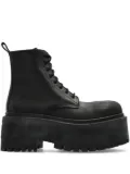 Balenciaga 80mm Strike leather combat boots - Black