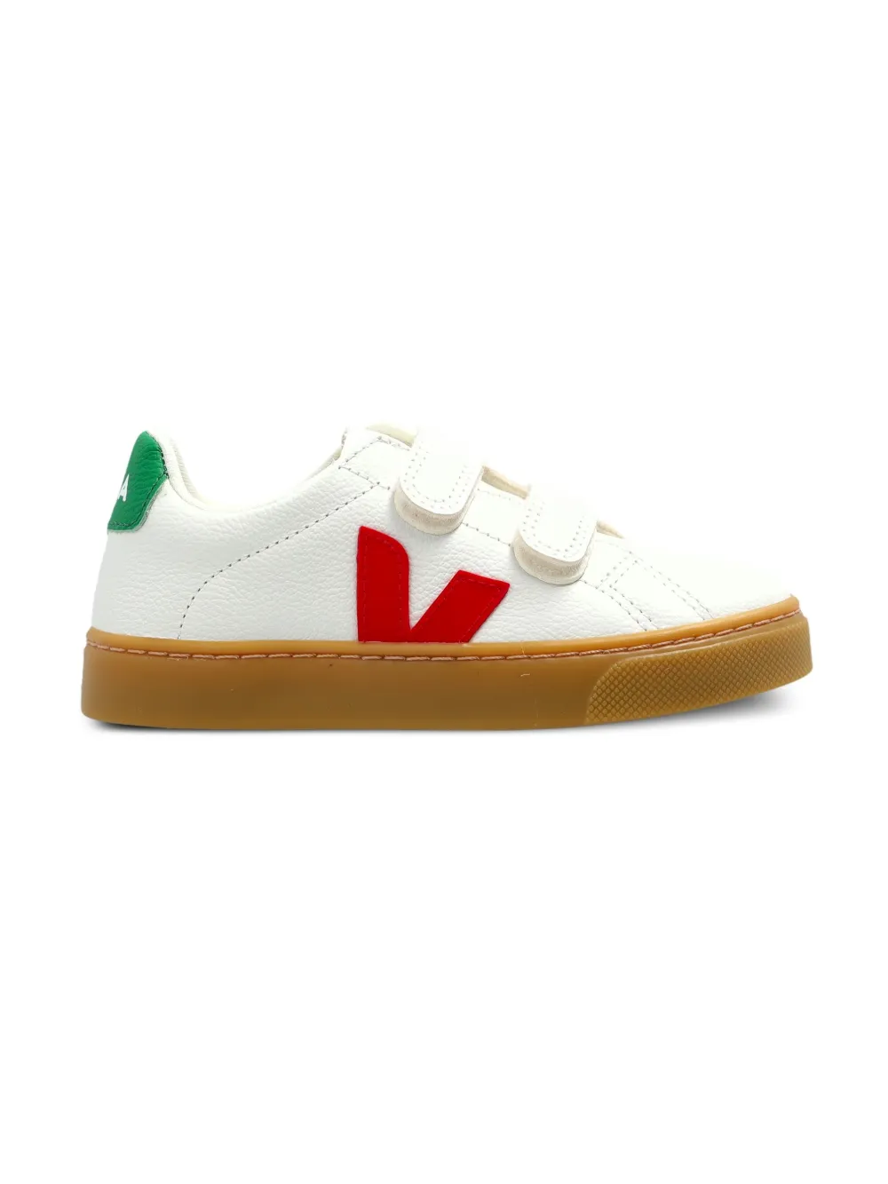 VEJA Kids logo-patch sneakers - Wit