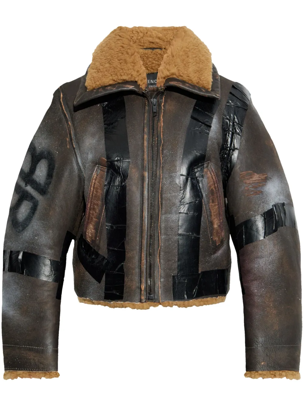 Balenciaga Giacca in pelle - Marrone