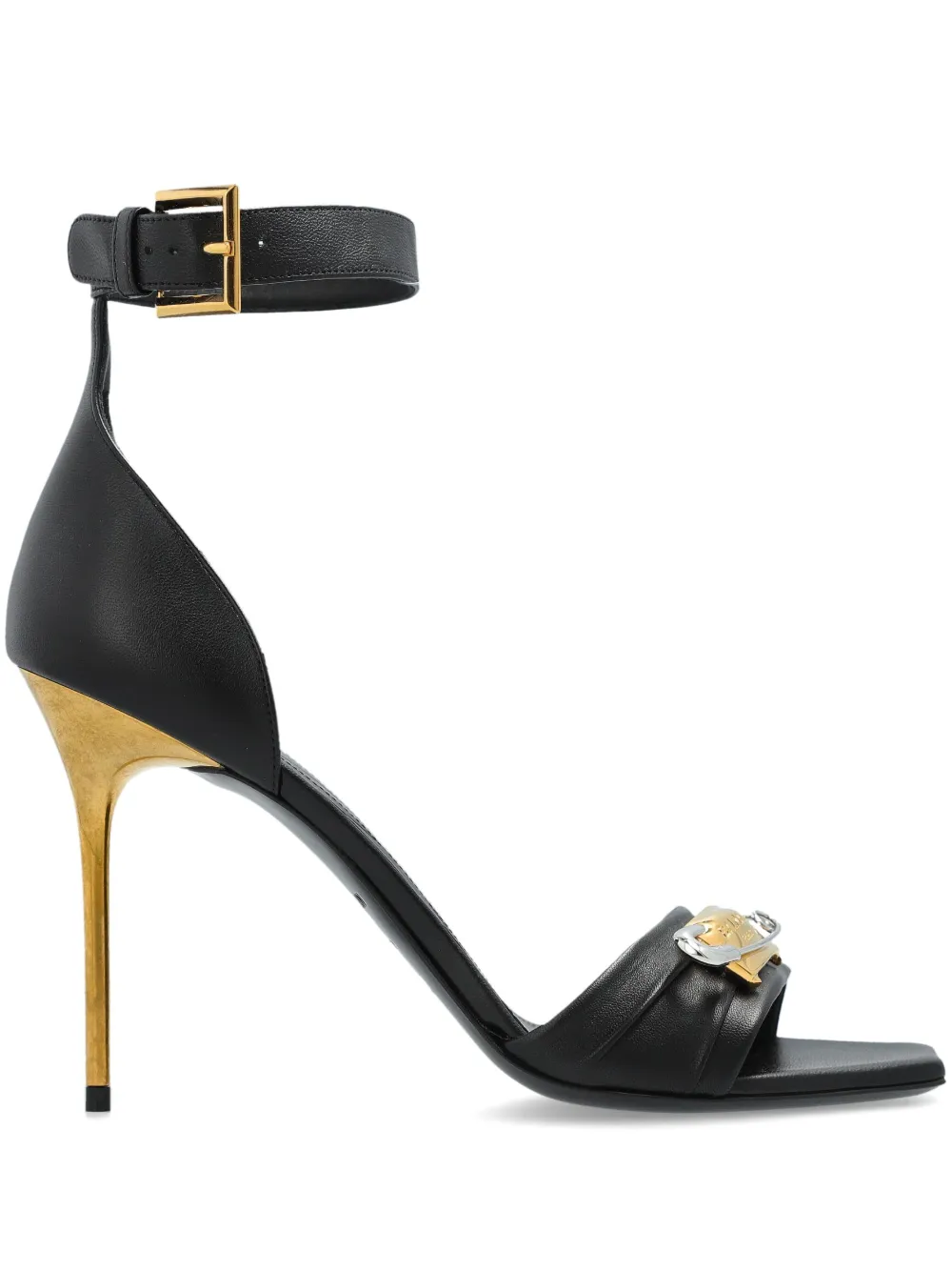 Balmain 110mm leather sandals Black