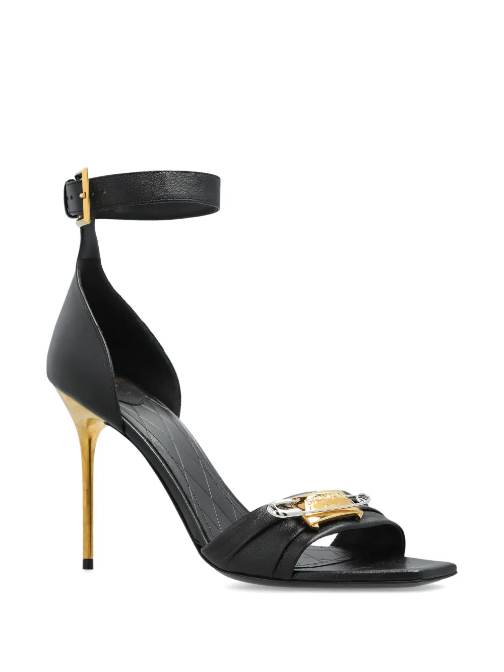 Balmain 110mm leather sandals - Zwart