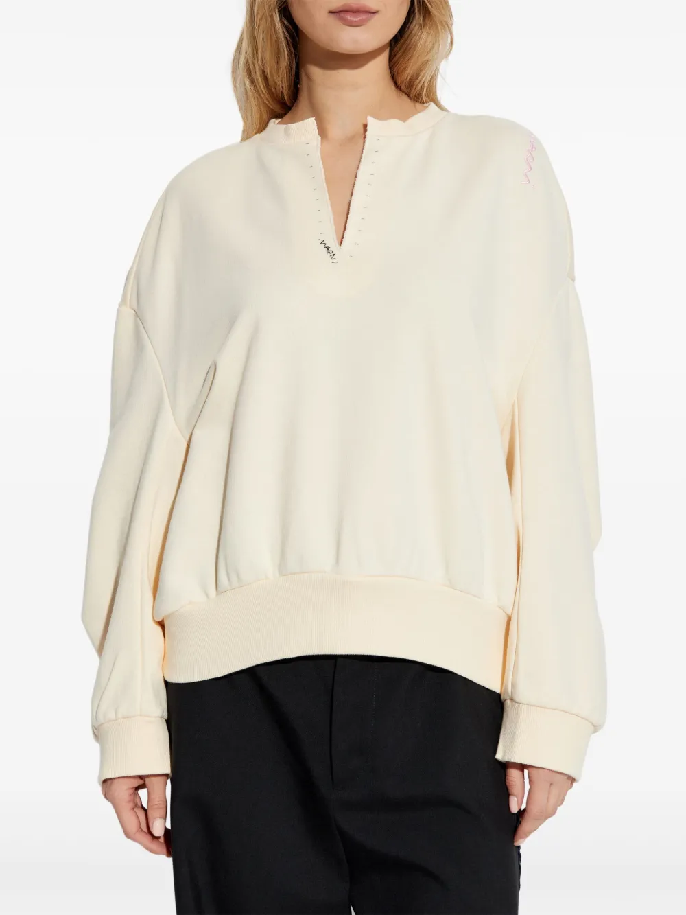 Marni Katoenen sweater Beige