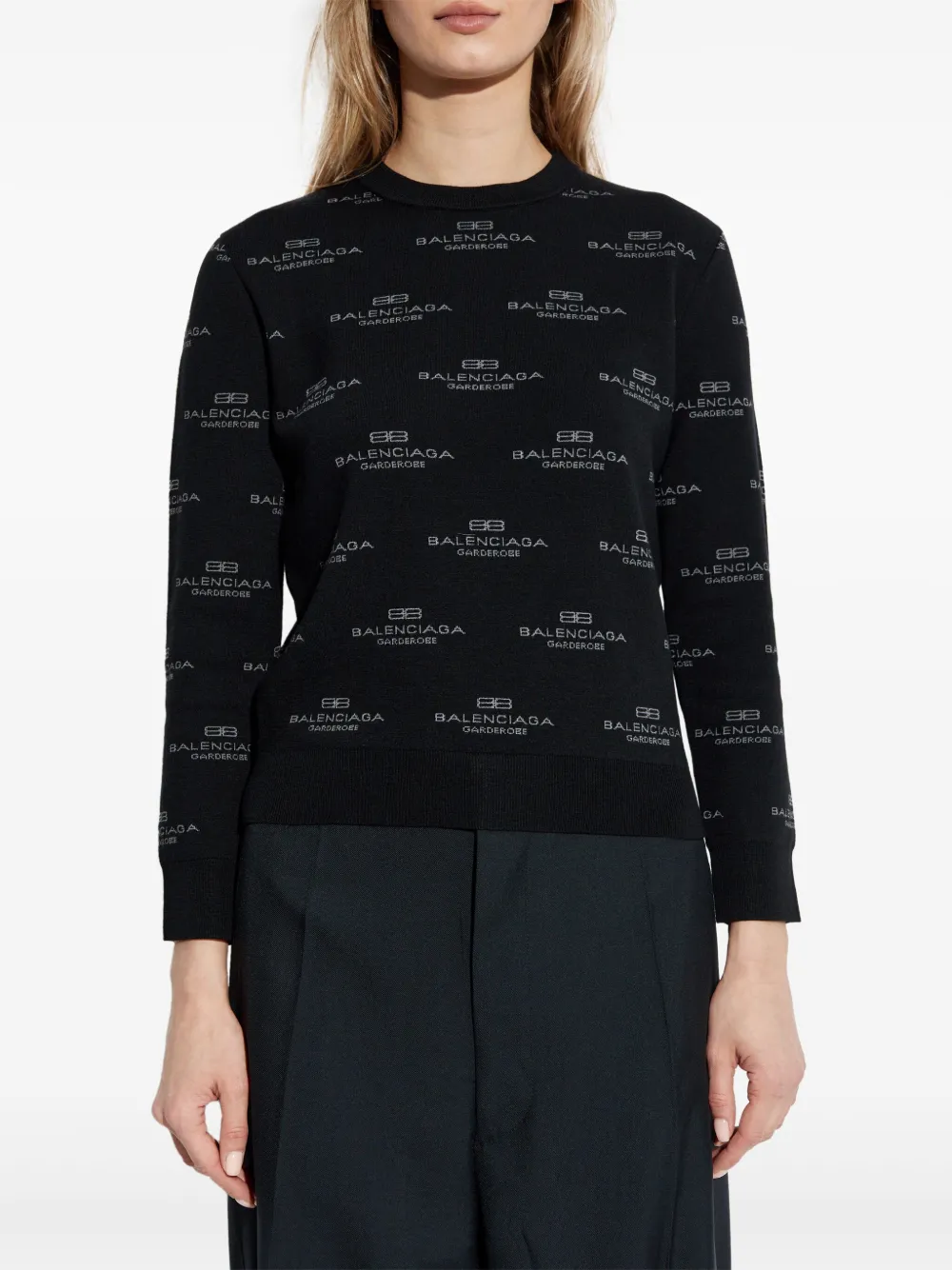 Balenciaga Trui met logoprint Zwart