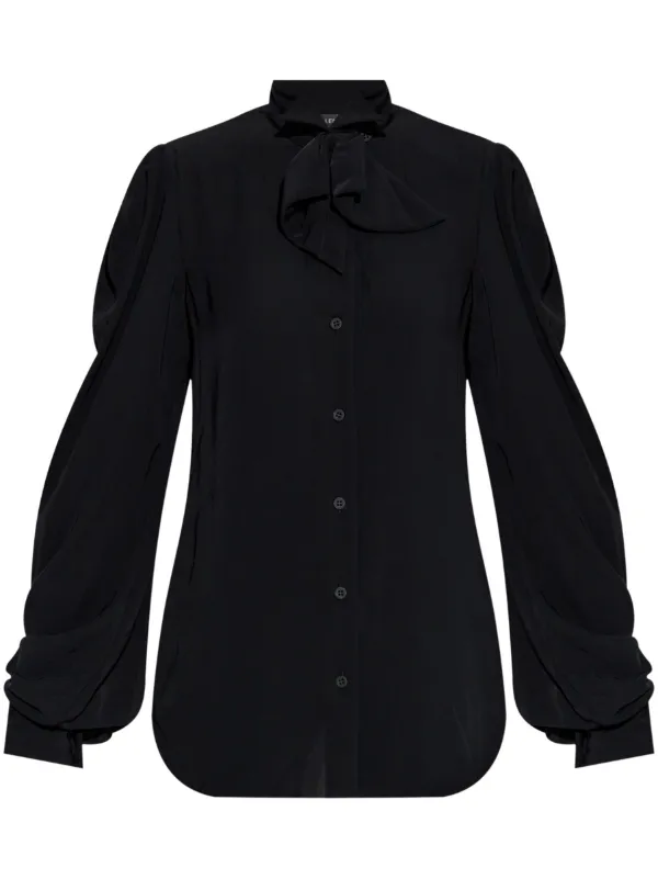 balenciaga black dress shirt button-down | md-sale-50 1 patch pocket at Size:16.5 Portia and Scarlett Low