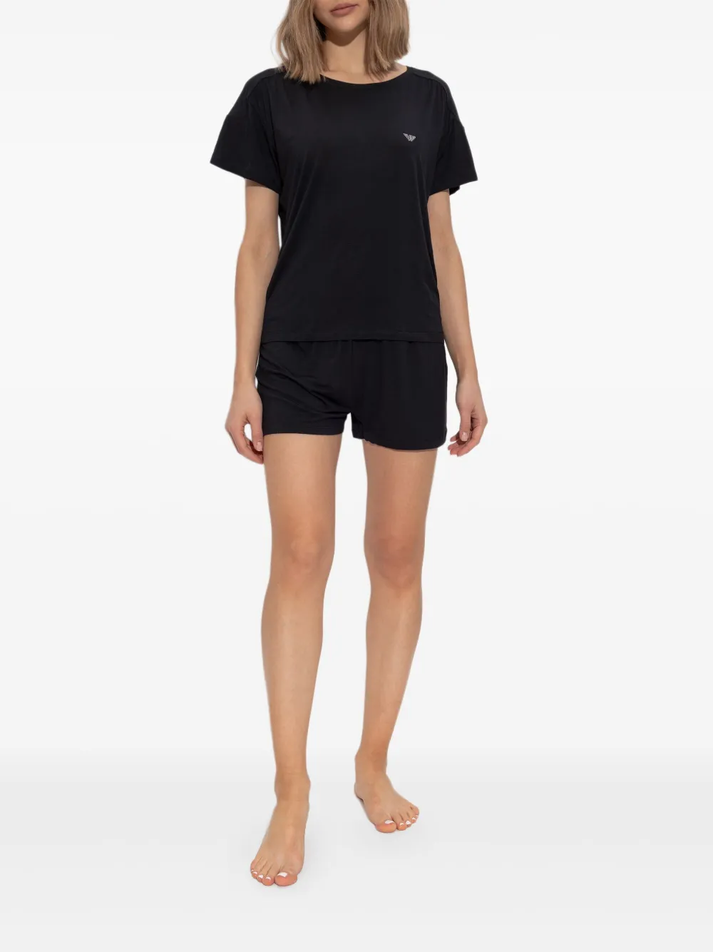 EMPORIO ARMANI LOGO-EMBELLISHED PAJAMA SET