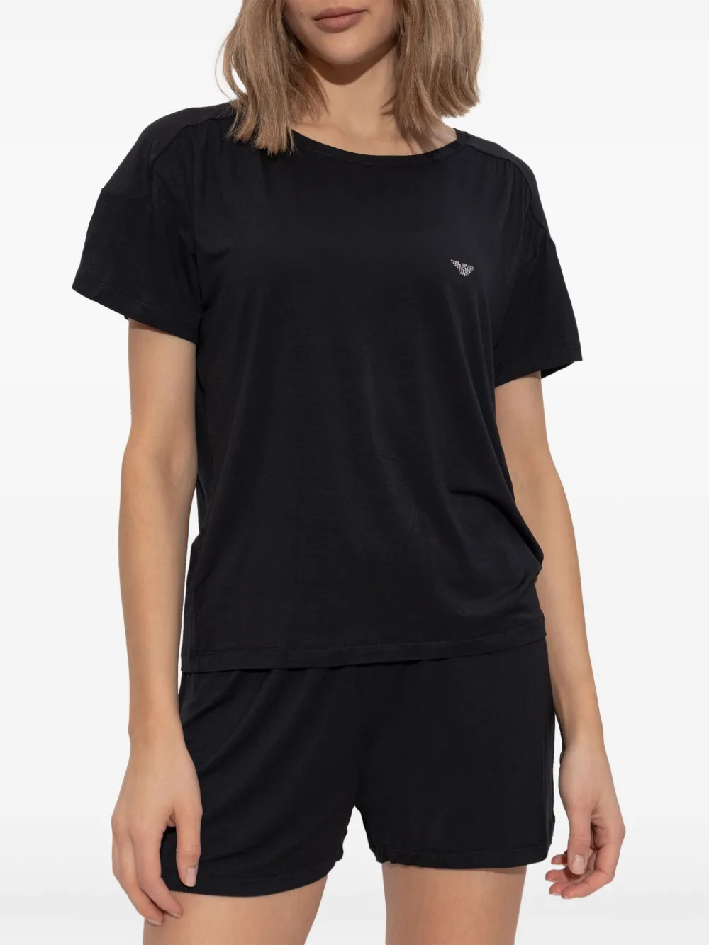 EMPORIO ARMANI LOGO-EMBELLISHED PAJAMA SET