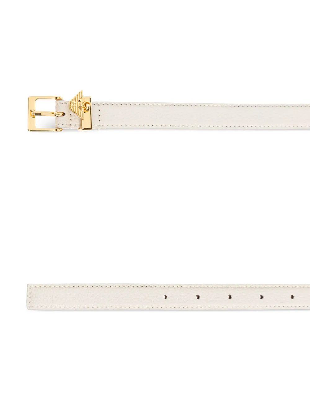 Emporio Armani logo charm belt - Wit