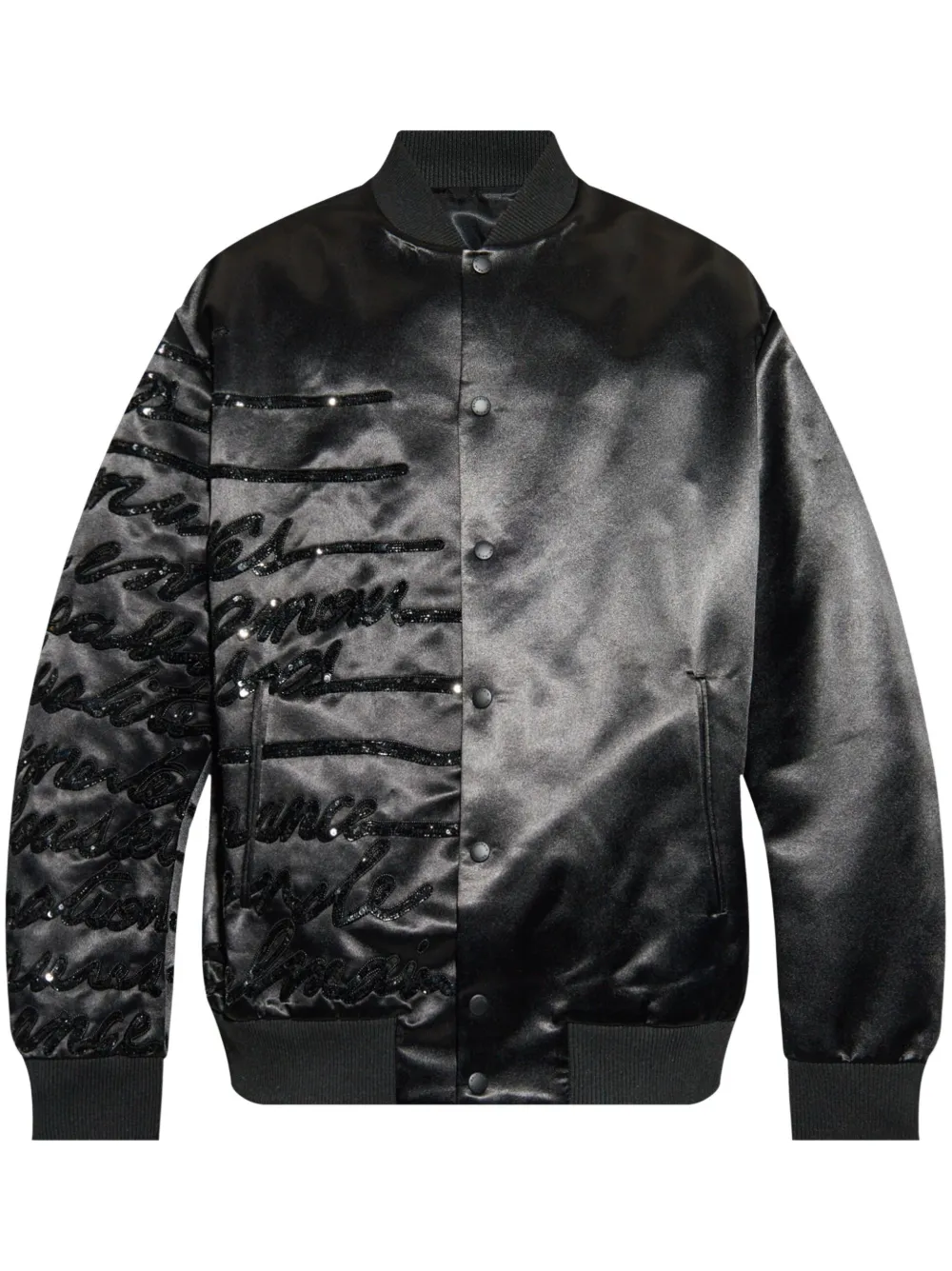 Balmain Monogrammed bomberjack Zwart