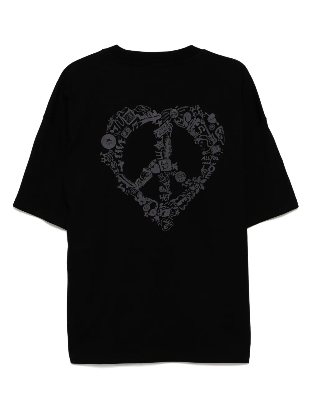 FIVE CM T-shirt met geborduurd logo - Zwart