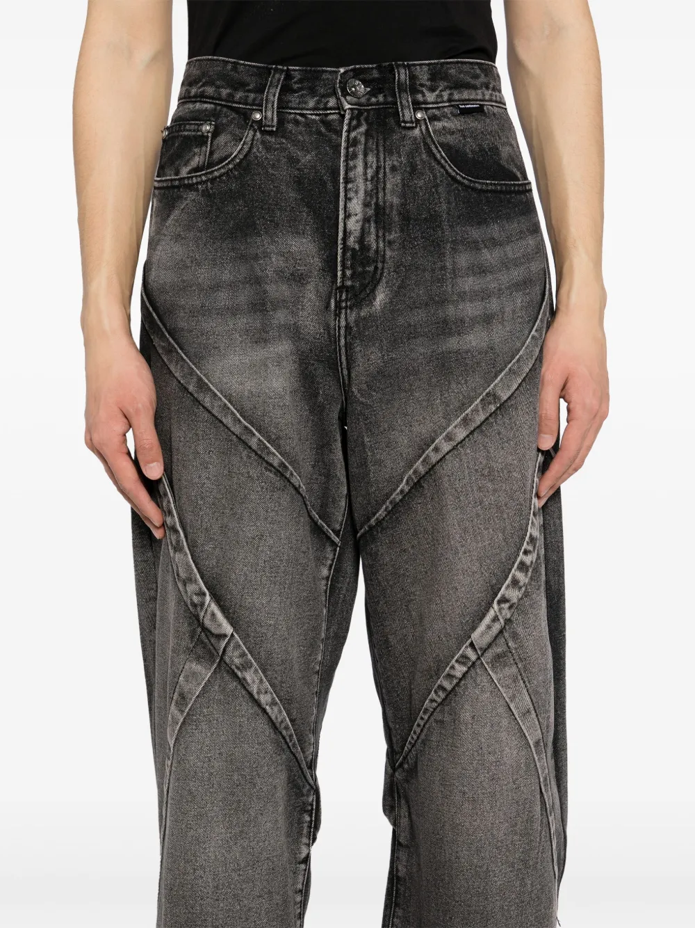 FIVE CM Jeans met toelopende pijpen Zwart
