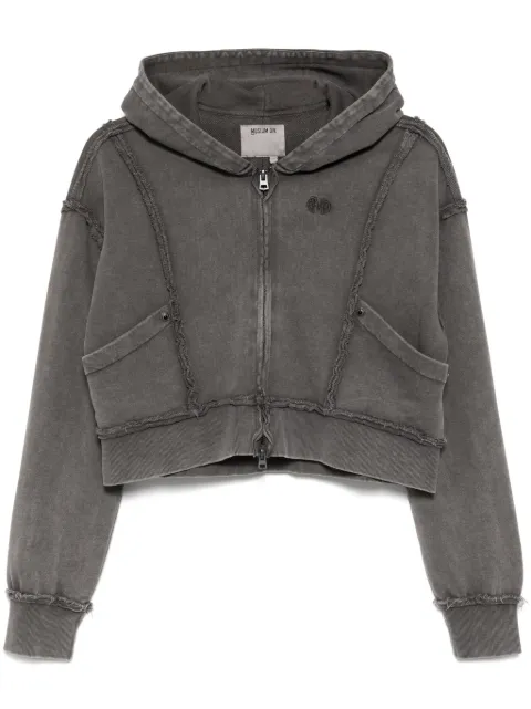 Musium Div. logo-embroidered cropped jacket